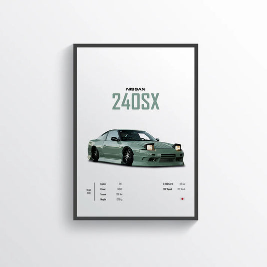 Nissan 240SX plakat