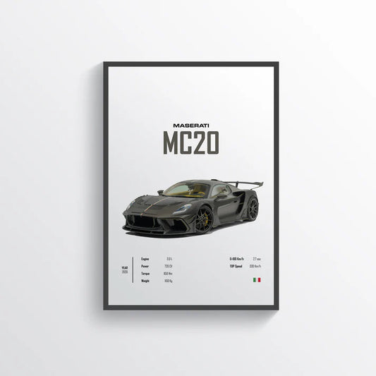 Maserati MC20 plakat