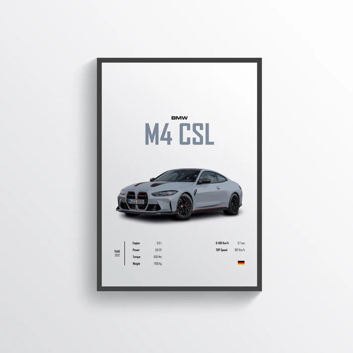 BMW M4 CSL plakat