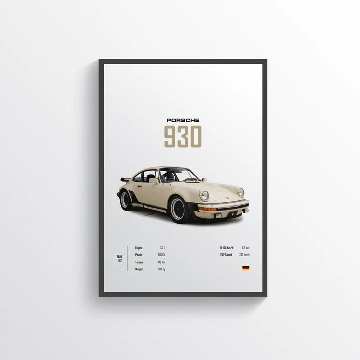 Porsche 930 plakat