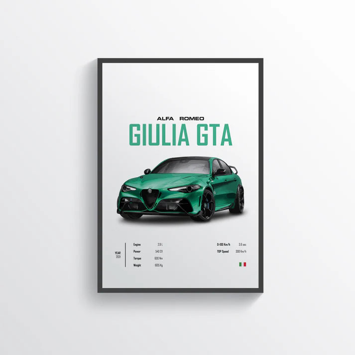 Alfa Romeo Giulia GTA plakat